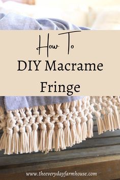 how to make a diy macrame fringe pillow