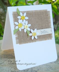 a card with some flowers on it