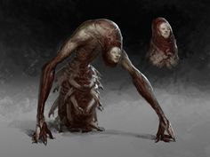 Myths & Monsters, Lovecraftian Horror, Creepy Monster, Creepy Images, Horror Artwork, Creature Artwork, Horror Monsters, Cool Monsters, Alien Concept Art