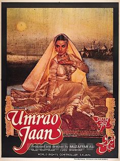 an old movie poster for umra jaan