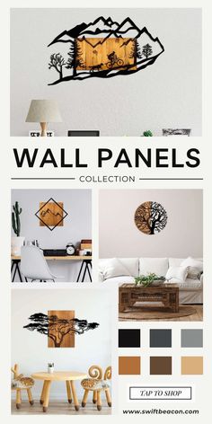 the wall panels collection is designed to look like mountains