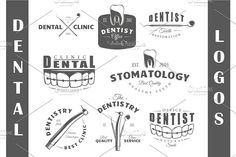 vintage dental logos and emblems