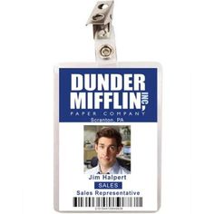 an id badge with a man's face on it