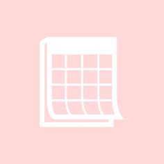 a pink background with a white outline of a calendar