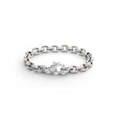 Jonas Studio Men's Oval Sterling Silver Bracelet | Paragon Bracelet Classic Chain Bracelet With Solid Link Construction, Classic Silver Chain Charm Bracelet, Luxury Stainless Steel Chain Bracelet With Rectangular Links, Classic Stainless Steel Oval Link Bracelet, Timeless Stainless Steel Jubilee Chain Bracelet, Classic Metal Bracelets With Oval Link, Classic Link Bracelets With Solid Link Construction, Classic Metal Bracelet With Oval Link, Elegant Stainless Steel Bracelets With Rectangular Links