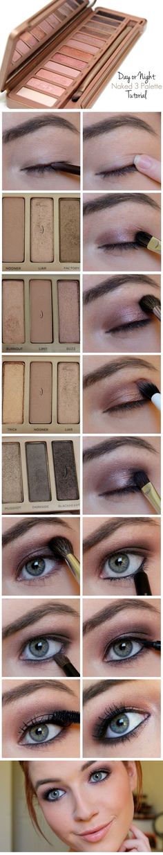 Naked 3 Palette: Easy Day or Night Smokey Eye | www.loveshelbey.com | #naked3 #nakedpalette #naked3palette: Urban Decay Naked 3, Smoky Eyes, Love Makeup, All Things Beauty, Beautiful Makeup, Eye Makeup Tutorial