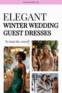 the elegant winter wedding guest dresses