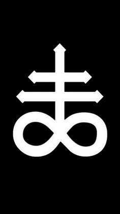 an infinite sign with two arrows pointing in opposite directions on a black background the symbol is also white