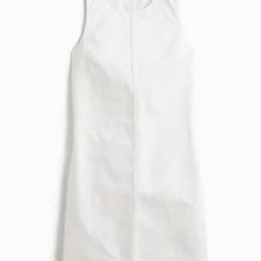 Brand New With Tags: Jcrew Shift Dress In White Cotton. Falls Above Knee. Machine Wash. Import. Item Ao049. White Sleeveless Cotton Denim Dress, White Sleeveless Denim Dress For Spring, Fitted White Cotton Denim Dress, White Halter Midi Dress, Black Turtleneck Sweater Dress, Long Denim Dress, Black Lace Cocktail Dress, Black Turtleneck Sweater, Linen Shift Dress