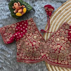 Heavy Wedding Bridal Ready to Wear Blouse Choli Crop top for Saree Lehenga Dres Patola Saree, Maroon Blouse, Wedding Blouse, Georgette Blouse, Red Embroidery, Printed Saree, Readymade Blouse, Blouse Work, Georgette Saree