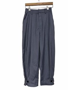 Balloon Pants Women, Chic Gray Ankle-length Wide Leg Pants, Chic Gray High-waisted Wide Leg Pants, Chic Gray Tapered Leg Pants, Gray Pleated Bottoms For Workwear, Gray High-waisted Wide Leg Pants For Business Casual, Gray High Waist Wide Leg Pants For Business Casual, Chic Gray Pants With Belt Loops, Chic Gray Tapered Leg Bottoms