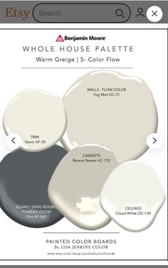 the paint colors for this house palette are white and gray