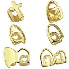 PRICES MAY VARY. 1、Made from fine brass metal and plated with 18K real gold which doesn’t easily fade. High quality brass is used as base metal to keep our grillz durable and not easy to broke. 2、One size fit most: It will fit 99% of the people with our adjustable silicon molding bars. EVEN if you have chipped or crooked teeth! This means that it fits any mouth size regardless of the shape of your mouth. 3、Suitable for all occasions: Our dazzling Grillz can be perfect for any occasion, such as h Rapper Costume, Teeth Grills, Pretty Teeth, Teeth Caps, Crooked Teeth, Gold Grillz, Grills Teeth, Dental Teeth, Teeth Jewelry