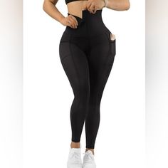 High Waist Corset Body Shaper Leggings With 3 Rows Of Adjustable Hooks In The Tummy Area. Slimily Corset Gym Yoga Leggings, Buttery Soft, Naked Feeling, 4 Way Stretch, No See Through, Moisture Wicking, No Pilling, No Muffin Top, No Camel Toe. Top Quality !!! Only Ones In The Market Come With Premium Thick Wide Full Elastic Waistband! Way Better Tummy Control. Than The Cheap Thin Layer Of Elastic. Matching Colors Hooks Material: 78% Nylon, 22% Spandex Waistline: High Silhouette: Close Fit Hemline Corset Leggings, Body Shaper Corset, Waist Corset, Athletic Clothing, Yoga Legging, Yoga Pants With Pockets, Body Curves, Gym Yoga, Body Shaper