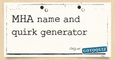 a sign that says aha name and quink generator only at gotrouz