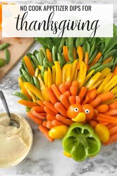 Turkey veggie tray with a homemade dip for Thanksgiving dinner appetizer. Cook Thanksgiving Turkey, Turkey Veggie Platter, Cooking Thanksgiving Turkey, Turkey Veggie Tray, Thanksgiving Veggies, Veggie Platter, How To Make Turkey, Thanksgiving Cooking, No Cook