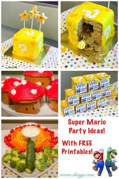 super mario party ideas with free printables