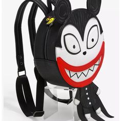 Scary Teddy Is A Lot More Cute Than Creepy. Carry Around The Adorably Spooky Toy From Disney's The Nightmare Before Christmas On This Loungefly Mini Backpack So It Doesn't Have To Chase You! Features Die-Cut, Debossed, And Embroidered Details, A Main Zip Compartment, Interior Zip Pocket, Adjustable Straps, Metal Brand Badge, And Interior Lining With An Allover Toy Duck Print. Approx. 9 1/2" (Diameter) X 3 1/2" This Bag Is Vaulted And Hard To Find. Teddy Backpack, Toy Duck, Loungefly Mini Backpack, Duck Print, Disney Nightmare Before Christmas, Loungefly Bag, Loungefly Disney, The Nightmare Before Christmas, Embroidered Details