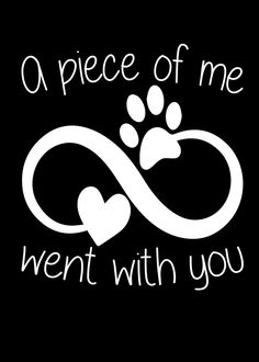 a piece of me went with you dog paw decal sticker for cars and laptops