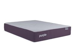 the purple mattress is shown on a white background