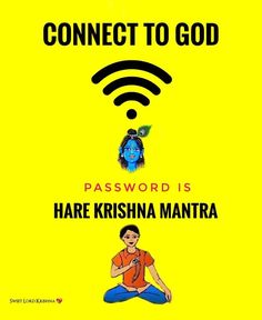 a yellow poster with the words connect to god and a woman sitting in yoga position