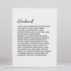 Letter to Husband Greeting Card - The Kindness Cause Love Letter To Husband On Anniversary, Love Letters To My Husband, Letter To My Husband On Our Wedding Day, Letter To Husband On Wedding Day, Husband Birthday Card Handmade, Letter To Husband From Wife, Love Letters To Husband, Love Letter To Husband, Note To Husband