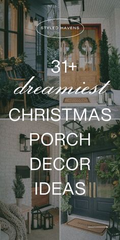 Christmas decorations are the perfect way to share the holiday spirit with people around you. From twinkling lights to creative displays, these 50 outdoor christmas decor ideas will help you transform your home into a merry and bright haven. Let’s et started! #ChristmasDecor #HolidayHome #FestiveVibes #DeckTheHalls #christmasdecoration #merryhome #merrychristmas #WinterWonderland #ChristmasVibes Black And White Outdoor Christmas Decor, Outdoor Christmas Front Porch Ideas, Front Door Decorating Ideas, Christmas Porches