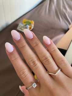 unghie semplici color latte  con anelli Minimalist Nails, Collage, Pins, Quick Saves