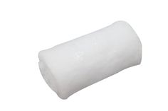 a white foam pillow on a white background