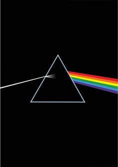 the dark side of the moon with a white light coming from it's end