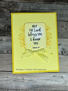 a card with the words may the lord be good you and keep you written on it