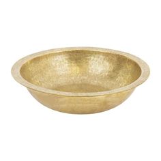 a gold bowl on a white background with no one in it or the bowl is empty