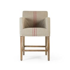 Avignon Slipcover Counter Stool XL2001 Counter Stool E272 A034 FredCo Linen Slipcover, Transitional Bar Stools, Elegant Outdoor Furniture, Oak Bar Stools, Upholstered Storage Bench, Upholstered Storage, Grey Oak, Avignon, Red Stripe