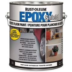 a can of epoxy white paint with the words epoxy on it