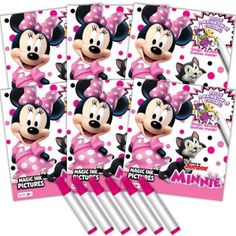 minnie mouse stickers with pink polka dots