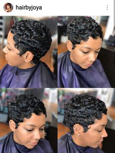 Dry Finger Waves Short Hair, Finger Wave Curls Short Hair, Finger Waves Short Hair Tutorial, Finger Waves Short Hair Pixie Cuts, Finger Waves Black Hair, Pixie Haircut For Black Women Finger Waves, Pixie Hair Cuts, Short Pixie Hair, Hair Cuts For Women