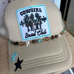 Khaki Trucker Hat Cowgirl Social Club Cowgirl Trucker Hat, Social Club, Trucker Hat, Women Accessories, Hats, Women Shopping, Color