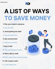 a list of ways to save money