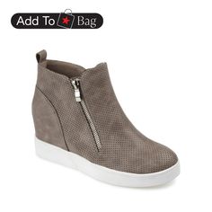 in stock Wedge Sneakers, Journee Collection, Sneakers Online, Wedge Sneaker, Leather Fashion, Wedge Heels, Shoes Heels, Pick Up, In Store