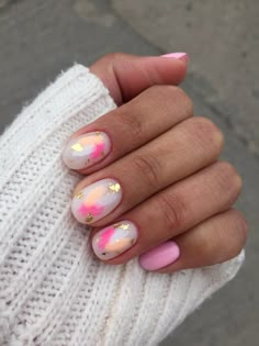 Colorful Nails, Her Nails, Manicure Y Pedicure, Funky Nails