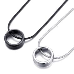 PRICES MAY VARY. Eternity circle pendant in tungsten carbide. Karma ring necklace with elgant snake chain. Good Quality. VICIMA provide good quality jewelry, we focus on each manufacturing process and perform full inspection, including 100% clasp inspection. Avoid disappointment and trouble caused by product defects. Good Choice of Gift-giving. 2PCS ring pendant necklaces(Silver x1 and Black x1), comes with VICIMA branded velvet jewelry pouches(2PCS), perfect gifts for couples, share the necklac Karma Ring, Gifts For Couples, Necklaces Silver, Jewelry Pouches, Bff Necklaces, Velvet Jewelry, Mens Jewelry Necklace, Ring Pendant, Ring Pendant Necklace