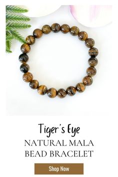 Bring more luck, wealth, and abundance into your life with this stunning tiger's eye gemstone bracelet! This beaded bracelet features genuine 8mm tiger's eye gemstone beads. A beautiful bracelet for men or women!

mens spiritual healing bracelets | natural mala stone bracelets | 8mm gemstone bracelets | crystal healing bracelets for men | beaded bracelets brown | gemstone bracelets for protection Bracelets Crystal, Mala Beads Bracelet, Wealth And Abundance, Brown Gemstone, Stone Bracelets, Crystal Healing Bracelets, Natural Gemstone Jewelry