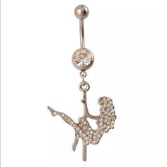 Pole Dancer Bling Belly Naval Ring Naval Jewelry, Naval Ring, Ring Color, Womens Jewelry Rings, Dancer, Womens Sizes, Women Jewelry, Ring, Silver