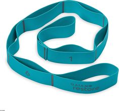 a teal colored lanyard strap with the number 1 on it