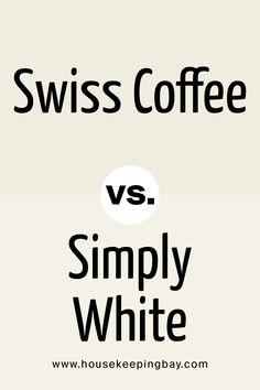 the words swiss coffee versus simply white