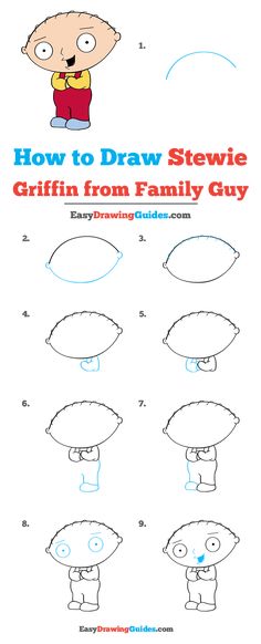 how to draw stewie from family guy with easy instructions for drawing the cartoon character