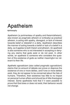 an article in the book apathism