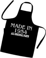 an apron that says made in 1974 aged to perfection