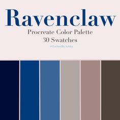 the cover of ravenclaw's book, procreate color palette 30 swatches