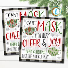 Christmas Face Mask Gift Tag Thank You Frontline Essential Worker, Employee Appreciation, Company Teacher School Staff DIY Editable Template Staff Diy, Employee Holiday Gifts, Christmas Face Mask, Employee Appreciation Gifts, Teacher School, Staff Appreciation, School Staff, Holiday Printables, Tag Print